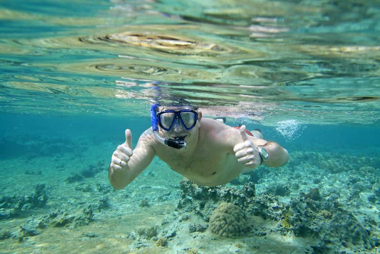 Fazendo snorkel na Ilha Giftun