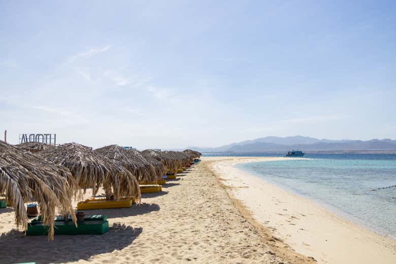 A praia da Ilha Utopia